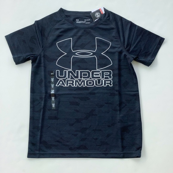 NWT Under Armour Black Logo Tee - Picture 1 of 5